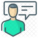 Kommunikation Person Symbol