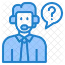 Mann Anruf Frage Symbol
