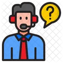 Mann Anruf Frage Symbol