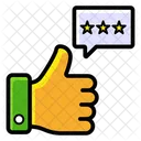 Kundenrezension Feedback Daumen App Symbol