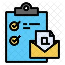 Zwischenablage E Mail Checkliste Icon