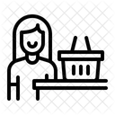 Kunde Theke Korb Symbol