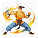 Kung Fu Mann Charakter Gaming Symbol