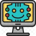 Kunstliche Intelligenz KI Monitor Icon