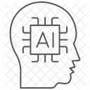 Kunstliche Intelligenz Thinline Symbol Icon