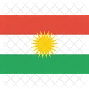 Kurde Kurdistan Drapeau Icône