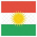 Kurdisch Kurdistan Flagge Symbol