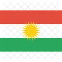 Kurdish Kurdistan Flag Icon