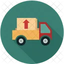 Kurier LKW Zuhause Symbol