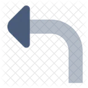 Kurve Nach Oben Links Symbol