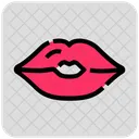 Valentinstag Lippen Kuss Symbol