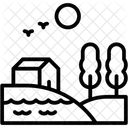 Kuste Meer Haus Symbol