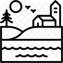 Kustendorf Stadt Meer Symbol