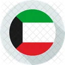 Kuwait Circle Gloss Icon