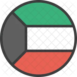 Kuwait Flag Icono