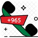 Kuwait Country Code Phone Code Icon