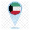 Localização Kuwait  Ícone