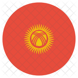 Kyrgyzstan Flag Icon - Download in Flat Style