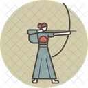 Mujer kyudo  Icono