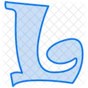 L Alphabet Text Icône