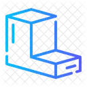 3 D L Geometry Icon