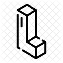 3 D L Cylinder Icon