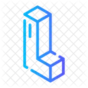 3 D L Cylinder Icon