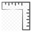 Quadratisches Lineal Messwerkzeug Architektenlineal Symbol