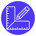 L Shape Ruler Tool Scale Icon