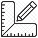 L Shape Ruler Tool Scale Icon