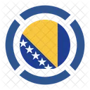 Bosnie Herzegovine Drapeau Icône