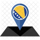 Bosnie Herzegovine Drapeau Icône