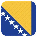 Bosnie Herzegovine Drapeau Icône