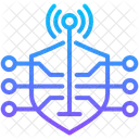 Cybersecurite Reseau Protection Icon