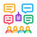 La Gente Discutir Precio Icono