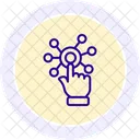 Icono De Linea De Interaccion Del Usuario Icono