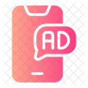 Publicidad Movil Contenido Redes Sociales Icono
