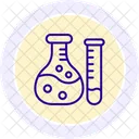 실험실 비이커 시험관 비이커 시험관 아이콘