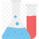 Chemical Reaction Drug Reaction Lab Flasks Icon
