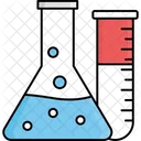 Chemical Reaction Drug Reaction Lab Flasks Icon