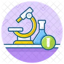 Medical Research Lab Test Microscope Icon
