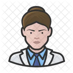 Labcoat Doctor Brunette  Icon