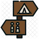Label Tent Campground Icon