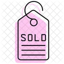 Label Sold Color Shadow Thinline Icon Icon