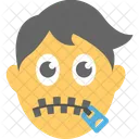 Emoji Ziper Boca Ícone