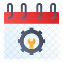 Labor Day Calendar Gear Icon