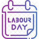 Labor Day Time And Date Calendar Icon