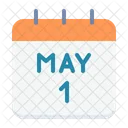 May Day Calendar Icon