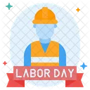 Labor Day Banner Worker Labor Icon