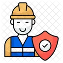 Labor Security Constructor Worker Security Icon